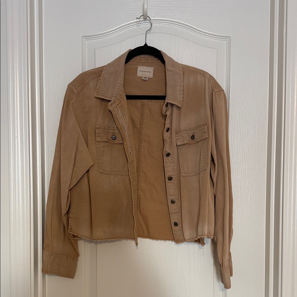 Cropped button up shirt